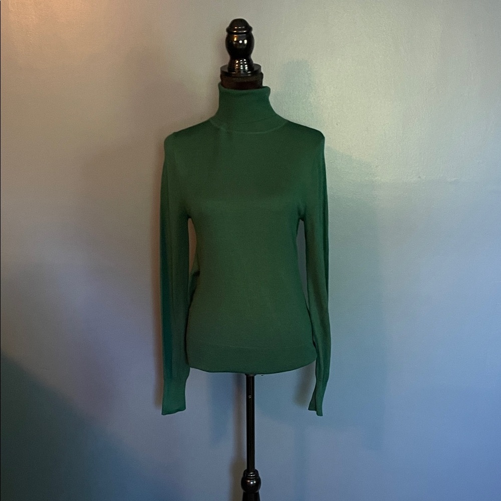 J. Crew Emerald Turtleneck Sweater